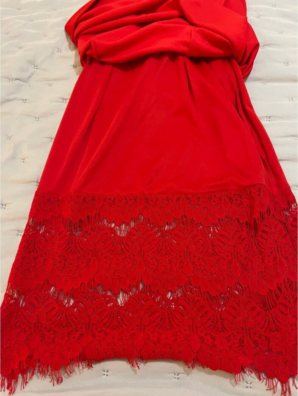 NWT | Lulus | M | Mateo Red Lace Strapless Bodycon Dress - Picture 6 of 8